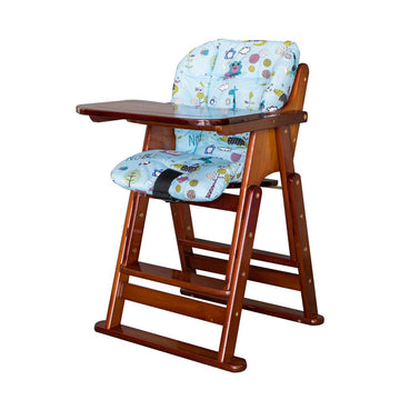 Twoworld Baby High Chair Seat Cushion Liner Mat Pad Cover Resistant And High Chair Straps (5 Point Harness) 1 Suit (Blue Animal)