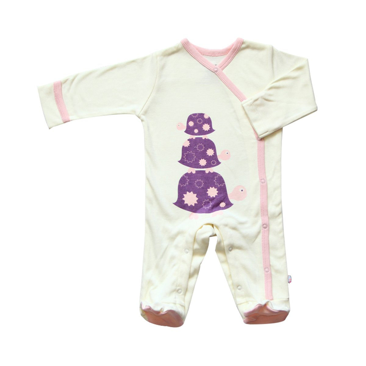Babysoy O Soy Footie, 6-12M (Turtle/Petal)