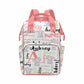 M Yescustom Custom Diaper Bag Backpack For Girls Large Capacity With Pockets Pink Animal Personalized Baby Diaper Bags For Mom W