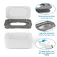 Flenpptly 2 Pack Baby Wipes Dispenser, Wipes Case Baby Wipe Holder Keeps Wipes Fresh, Non-Slip, Easy Open & Close (Grey And Blue