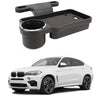 Oshotto (FT04) Foldable Car Auto Headrest Rear Back Seat Table Drink Food Cup Tray Holder Compatible with BMW X6  Black