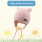 Bavst Baby Beanie Hat For Winter With Earfalp Cute Bear Kids Toddler Girls Boys Warm Knit Cap 0-2Years(Pink, S)