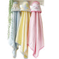 Aakriti Embroidered Hooded Single Crib Baby Blanket || for 06 Month Babys Girls & Boys || PinkYellowBluePack of 3Pc