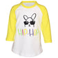 Unique Baby Unisex Raglan Hip Hop Easter Bunny Shirt (5T) Gray