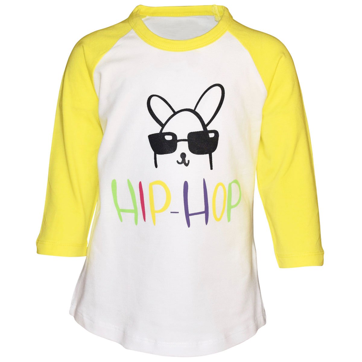 Unique Baby Unisex Raglan Hip Hop Easter Bunny Shirt (5T) Gray