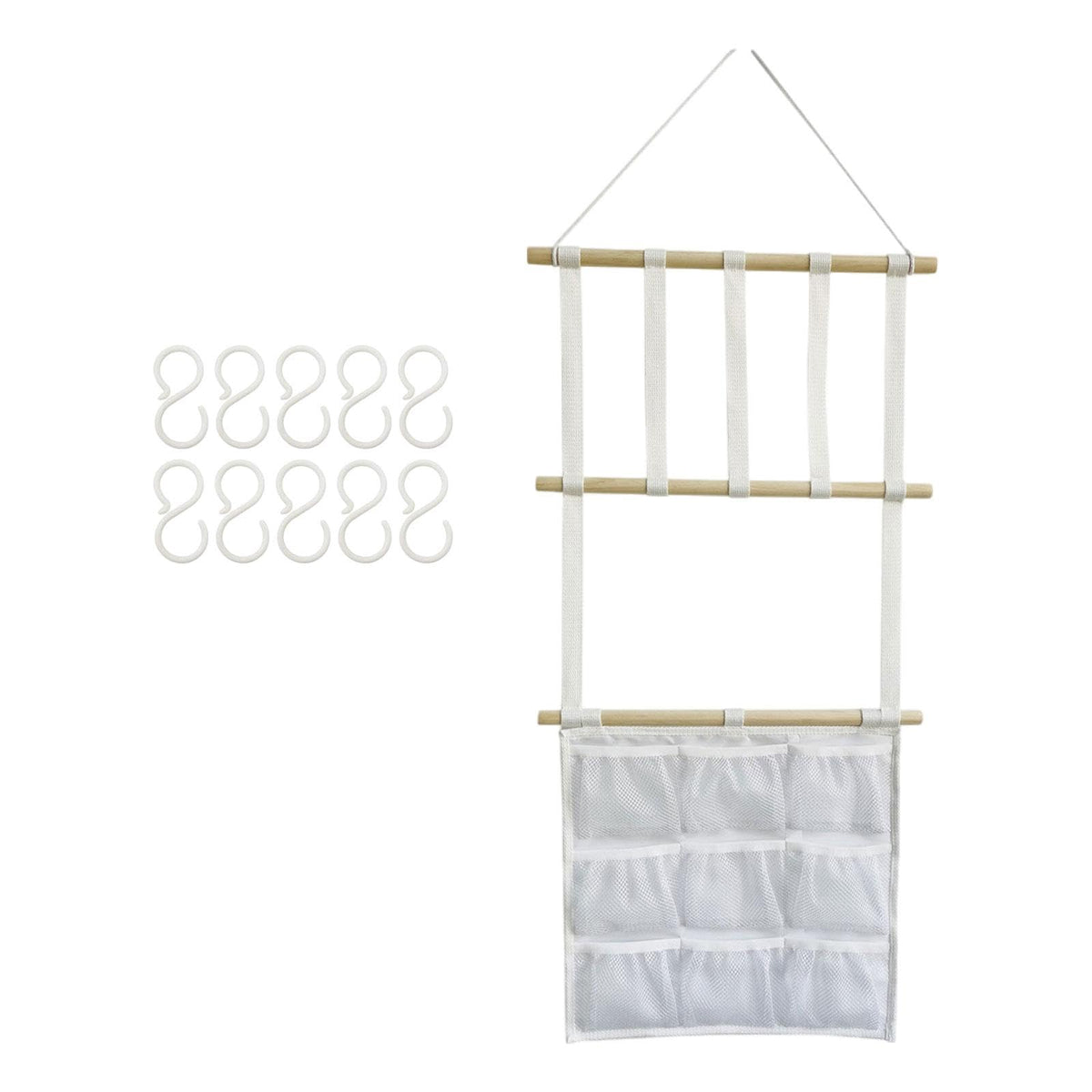 ATORSE Hair Bow Holder Display Hair Bows Organizer for Bedroom Nursery Girl Bedroom with 10 Clips