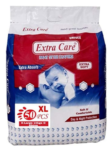 Extra Care Babies Pant Diaper (Xl, 50 Count)