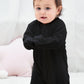 Elevens Kingdom Baby Boys Sleep and Play 9-12 Months Black Baby Boy Cotton Footie Pajamas with Mitten Cuffs 2 Way Zipper Footed