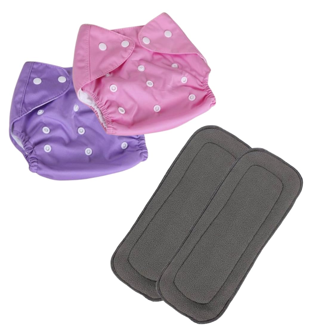 Mistic Reusable Cloth Diaper For Baby With Double Row Snaps | Adjustable & Washable Diaper With Inner Pocket | Soft & Waterproof