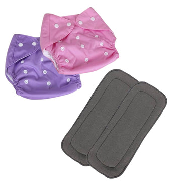Mistic Reusable Cloth Diaper For Baby With Double Row Snaps | Adjustable & Washable Diaper With Inner Pocket | Soft & Waterproof