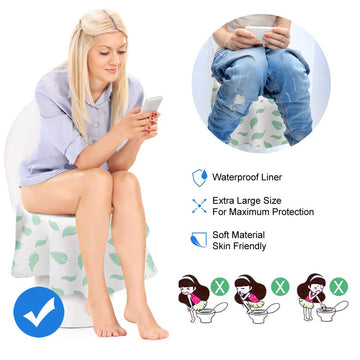 Toilet Seat Covers Disposable, Famard Extra Large Portable Potty Seat Covers For Toddlers, Soft And Waterproof Travel Potty Trai