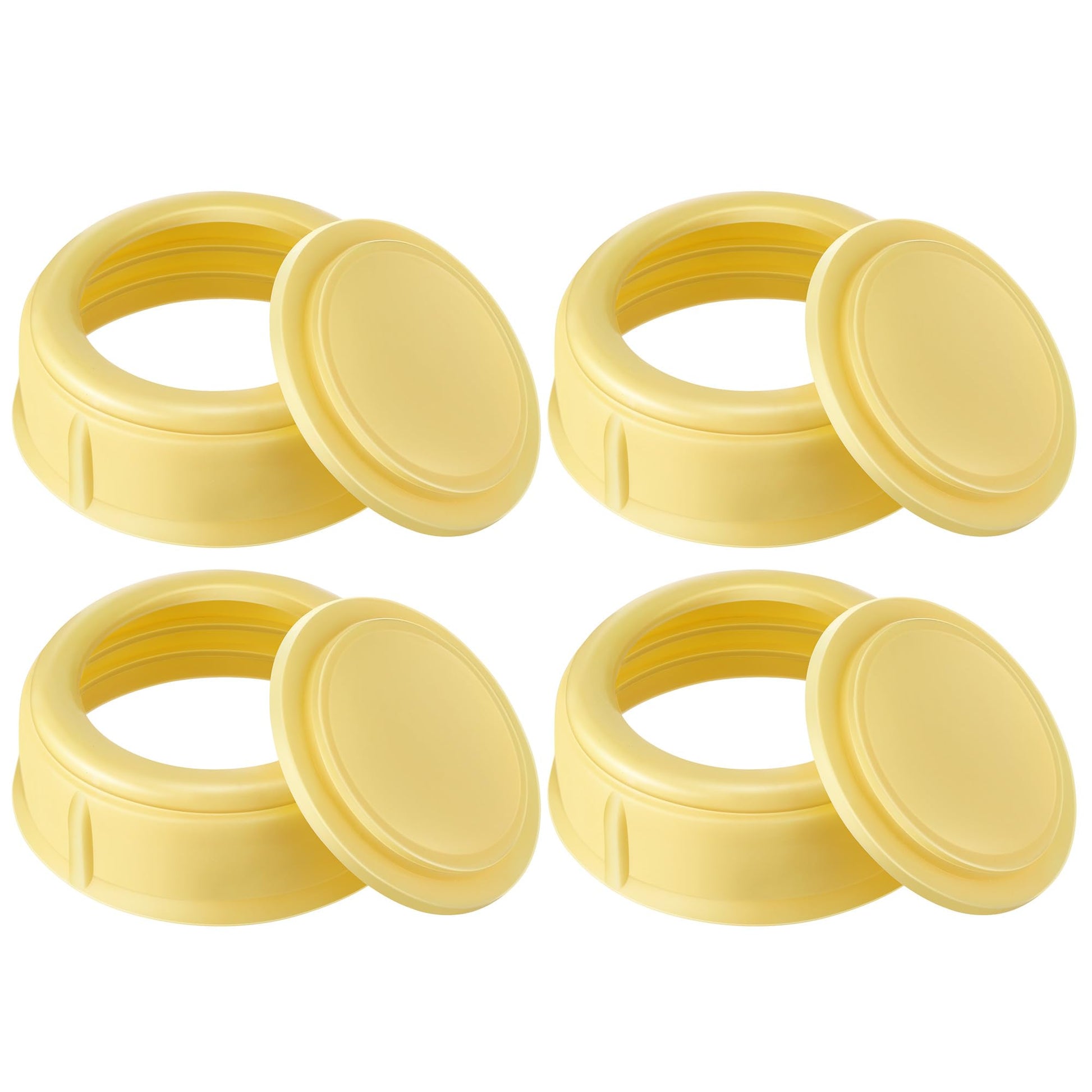 HappyAlley 4 Pack Nipple Rings Compatible with Medela Baby 5oz & 8oz Plastic & Glass Bottles, Collar Rings Compatible with Medel