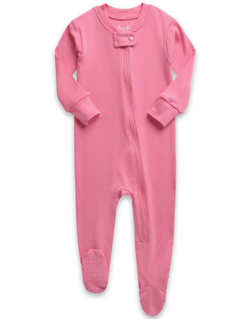 Vaenait Baby Toddler Boys Girls Solid Footie Pajama Cozy Modal Pink 3-6M