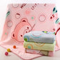 FIMALIA Soft Bath Towel Cotton Washcloth for New Born Baby,Infants and Toddlers(Colour & Prints May Vary)(Pack of 1) (Light Colo