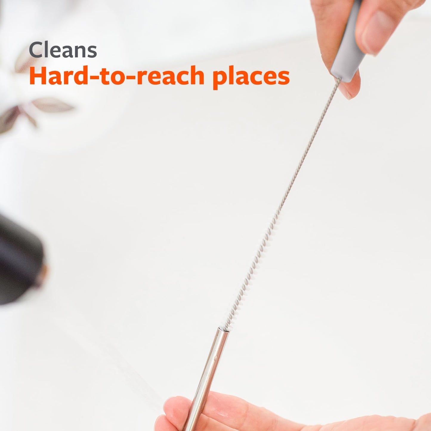 Full Circle Little Sipper Bottle And Straw Detail Cleaning Brush Set, One Size, Grey
