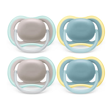 Philips Avent Ultra Air Pacifier - 4 X Light, Breathable Baby Pacifiers For Babies Aged 18 Months Plus, Bpa Free With Sterilizer