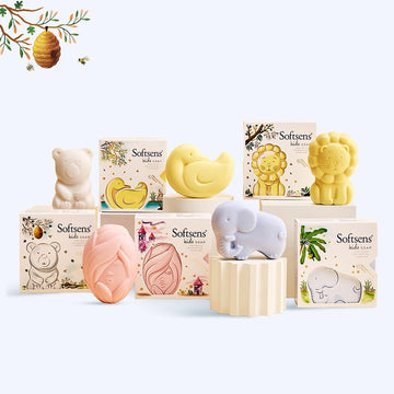 Softsens Assorted Pack Of 5 Kids Soap | Gentle & Nourishing With Shea Butter & Milk Cream | Dermatologist Tested And Approved (7