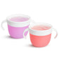 Munchkin Snack Catcher Toddler Snack Cups, 2 Pack, Pink/Purple