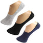 Kaneekshi AntiSlip Unisex Cotton Invisible No Show Cotton Loafer Socks With Anti Slip Silicon Grip (Pack Of 3)