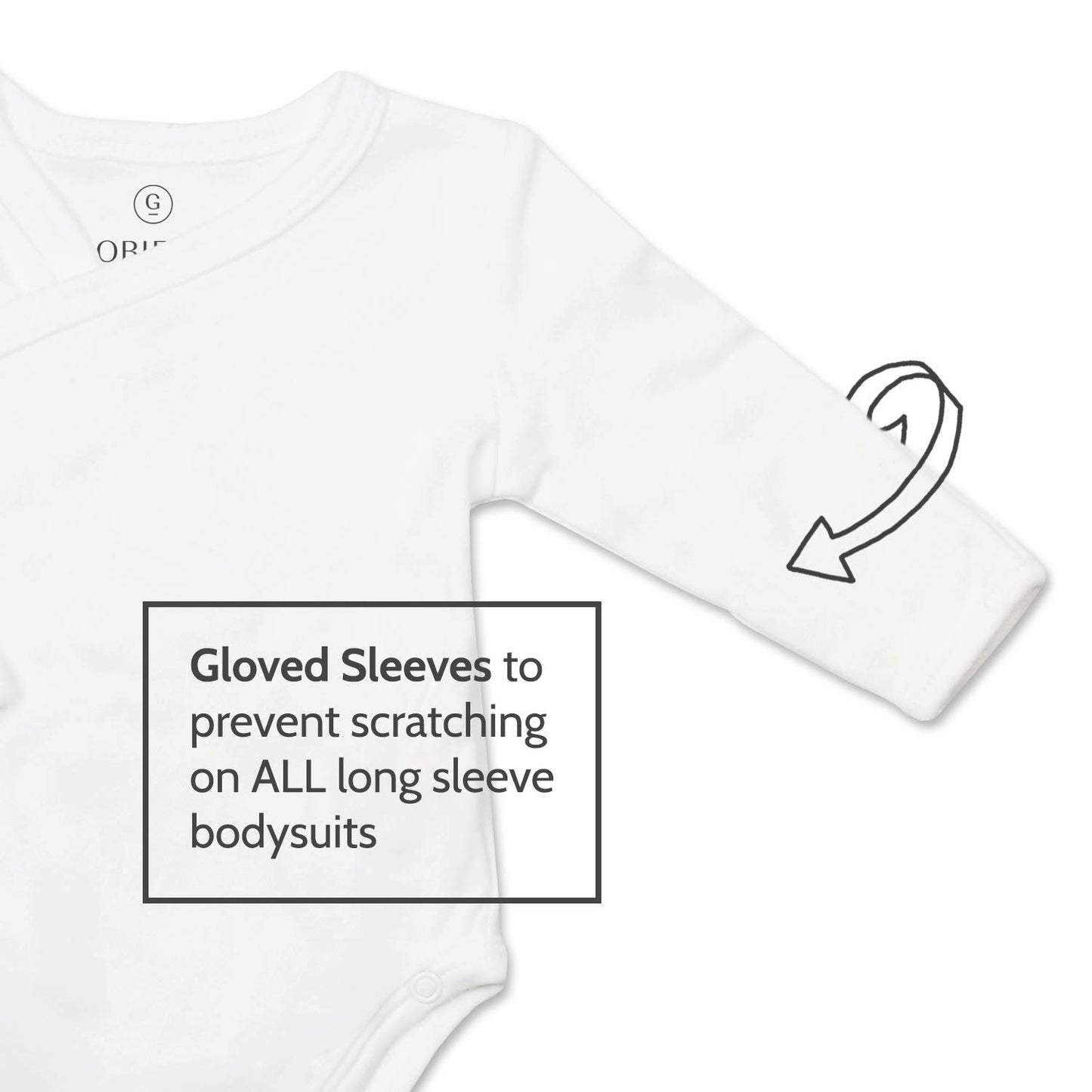 Baby Side Snap Bodysuit Set, Long Sleeve Cotton Boy Girl Kimono Onesie, 4 Pack - White-Long Sleeve, 6-12 Months