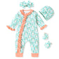 Aalizzwell Newborn Baby Girls Easter Romper Infant Bunny Rabbit Jumpsuit Spring Winter Clothes Coming Home Outfit Nb Clothing Bl