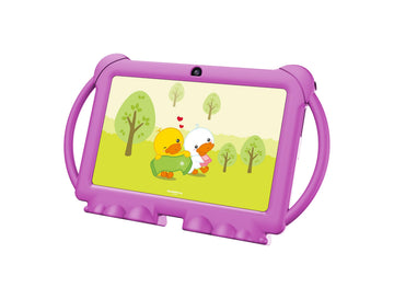 YOBANSE Kids Tablet, Shockproof Case, Educational, Games(Light Pink)