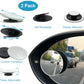 Universal 11.4 Inch Clip On Rearview Mirror - Anti Glare, Wide Angle - Convex - Blue Tint (Bonus 2 PCS Blind Spot Mirrors)