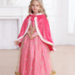 Itvti Princess Cloak With Hood Girls Cape Kid Toddler Costume Dress Up For Halloween Christmas Carnival Cosplay, Rose, 3-4 Years