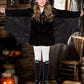 Yolsun Girls' Vampire Bat Costume, Halloween Animal Cute Dress Up (8-10Y(Suggested Height:54'-59' ), Black-1)