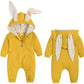 Agqt Baby Boys Bunny Costume 1St Easter Outfit Halloween Animal Costume One Piece Romper Rabbit Ear Bodysuits Hoodie Yellow Size