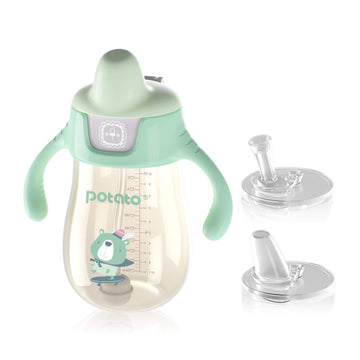 Potato Sippy Cups For Toddlers With Straw Spill Proof, Ppsu Learner Cup With Handle For Babies, Water Bottle For Baby 12 Months