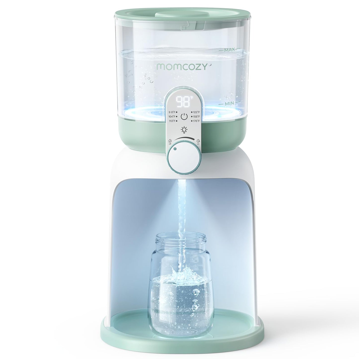 Momcozy Dual Lights Baby Bottle Warmer For Night Feedings, Instant Bottle Warmer For Making Formula, 57 Oz Larger Capicity, Form