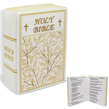 Yelakey Holy Bible Pillow,Cozy Faith Bible Plush Pillow That Opens Christian Plush Toy For Kids