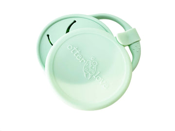 Otterlove Collapsable Silicone Snack Container With Attachable Lid | 100% Pure Lfgb Platinum Silicone With No Fillers | Snack Cu