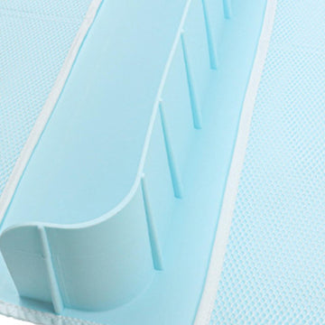 SNAPPSY Bathtub Splash Guard Silicone Sturdy Toy Organizer for Bathroom Bathtub Baby Light Blue 60x40x10cm