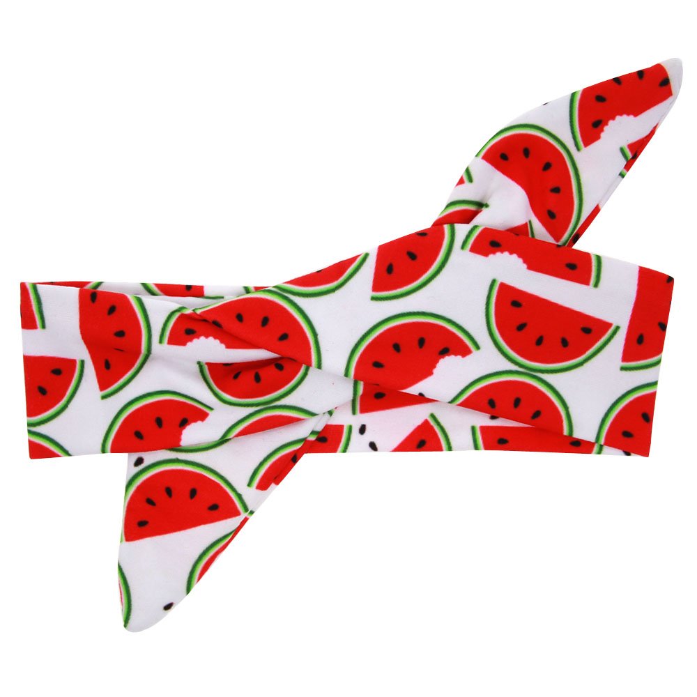 Watermelon Headband Baby Girls Hair Band Fashionable Floral Bow Knot Headbands Accessory (Watermelon)