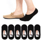 Dressably 6 Pack Mens No Show Socks Casual Low Cut Thin Loafers Non Slip Boat Liners (Black)