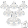 Sippy Spout Nipple for Evenflo Balance Plus Wide Neck Baby Bottles&Glass Bottle,Variable Flow, Silicone Conversion Nipples,6+ Mo