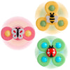 Tgxlak 3Pcs Suction Cup Spinner Toys For Babies, Fidget Spinners Sensory Bath Toys 6 12 18 Months, Airplane Car Travel Essential