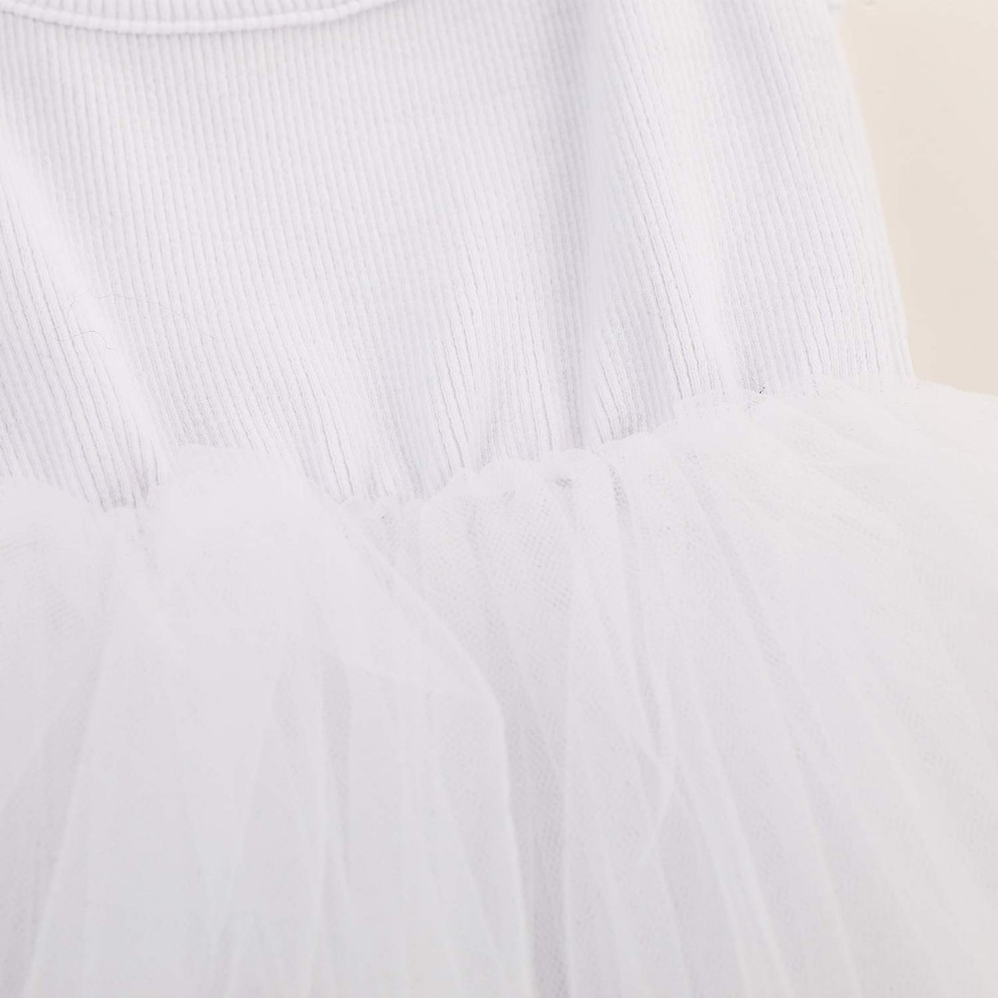 Lyxiof Toddler Tutu Dress Baby Girls Tulle Sleeveless Princess Party Sundress White 7 Years