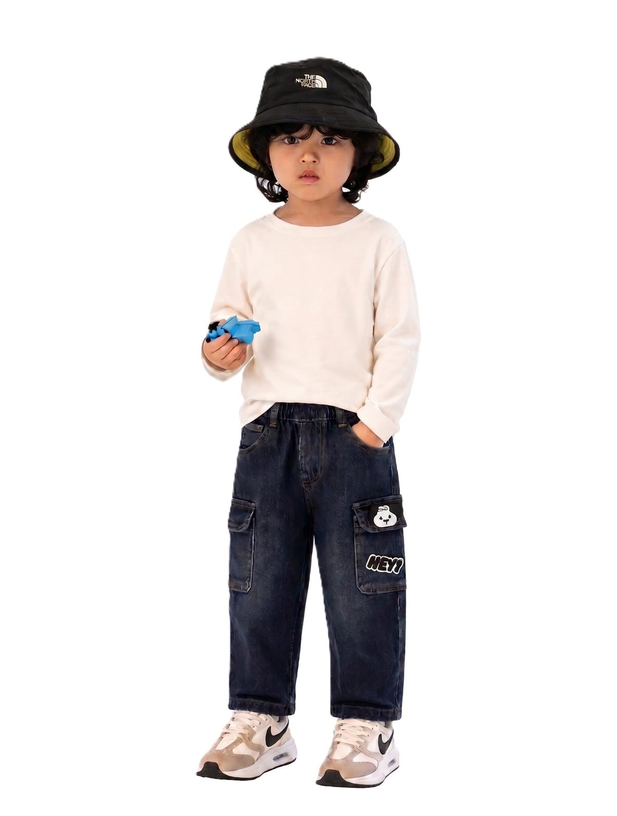 A.T.U.N. (ALL THINGS UBER NICE) Baby Boys Stylish Denim Jeans Pant with Cute Keychain Charm | Soft Stretchable Fabric with Elast