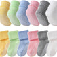 Mikoniko Baby Boys Girls Grips Socks Infant Toddlers Kids Non Slip Warm Thick Cotton Ankle Crew Socks With Grippers Pack Of 4_2