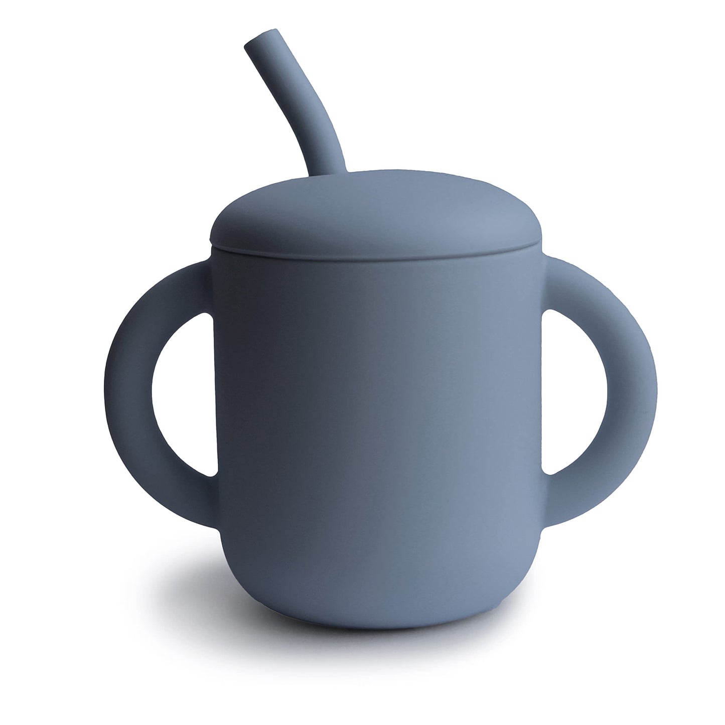 Mushie 100% Silicone Training Cup & Straw For Toddlers | 6 Months+ (Tradewinds)
