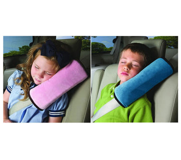 Fannuoncc 2 Pcs Auto Pillow Car Safety Belt Protect, Shoulder Pad, Adjust Vehicle Seat Belt Cushion For Kids (Blue/Pink)