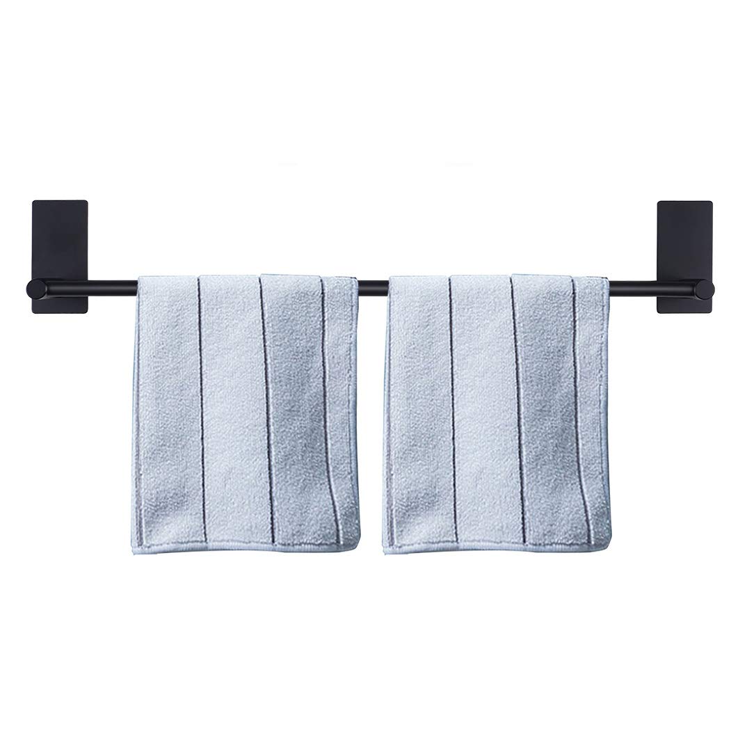 Nearmoon Self Adhesive Bathroom Towel Bar - Stainless Steel Bath Wall Shelf Rack Hanging Towel Stick On Sticky Hanger Contempora