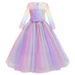 Toddler Girls Floral Lace Tulle Communion Pageant Holiday Dresses Kids Big Girls Princess Birthday Carnival Christmas Baptism Ch