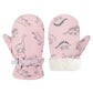 Fynnsure Toddler Mittens Lined Fleece Snow Gloves For Boys Girls Kids Winter Ski Gloves Baby Mittens Pink 1-2 Years