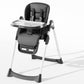 Babilous High Chair, Foldable High Chairs for Babies and Toddlers with Removable Tray, Height Adjustable Feeding Chair, Adjustab