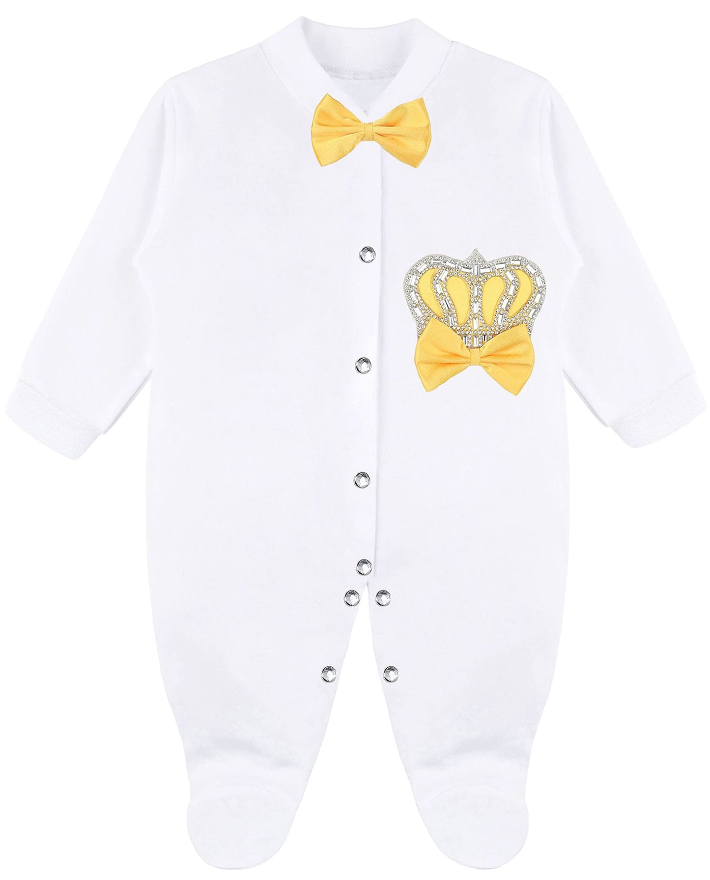 Lilax Baby Girl Newborn Jewels Layette 4 Piece Gift Set 0-3 Months (0-3 Months, Yellow)