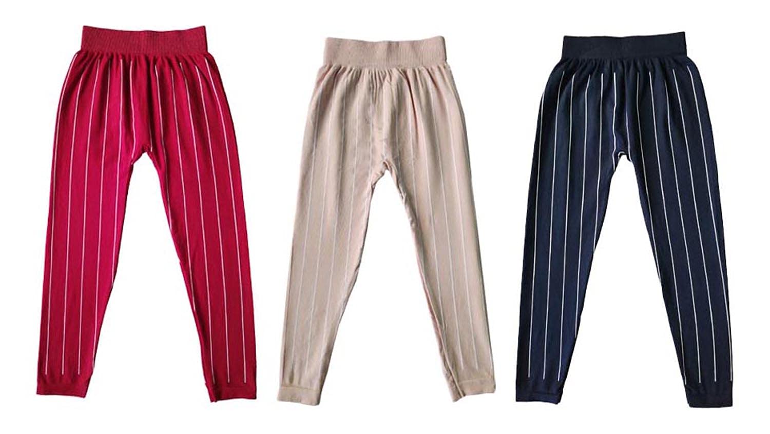 LOVO Girls Lycra Leggings (SLEX02050670, Multicolor, 78 Years) Pack of 3